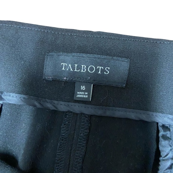 Talbots Refined Bi-Stretch Side-Zip Straight-Leg Curvy Fit Pants Size 16 Black - Picture 8 of 15